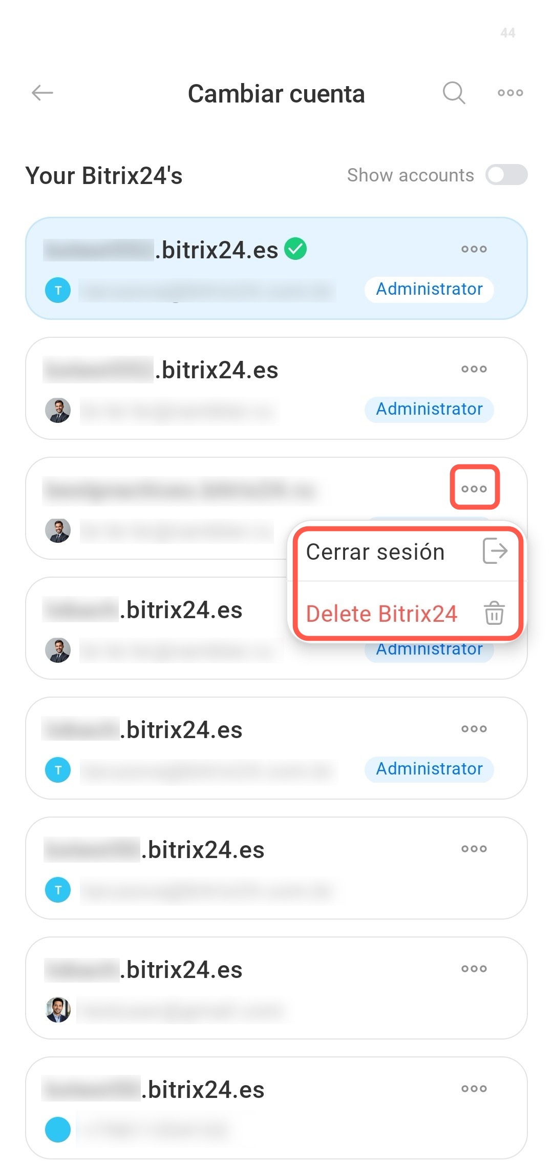 Cerrar sesión