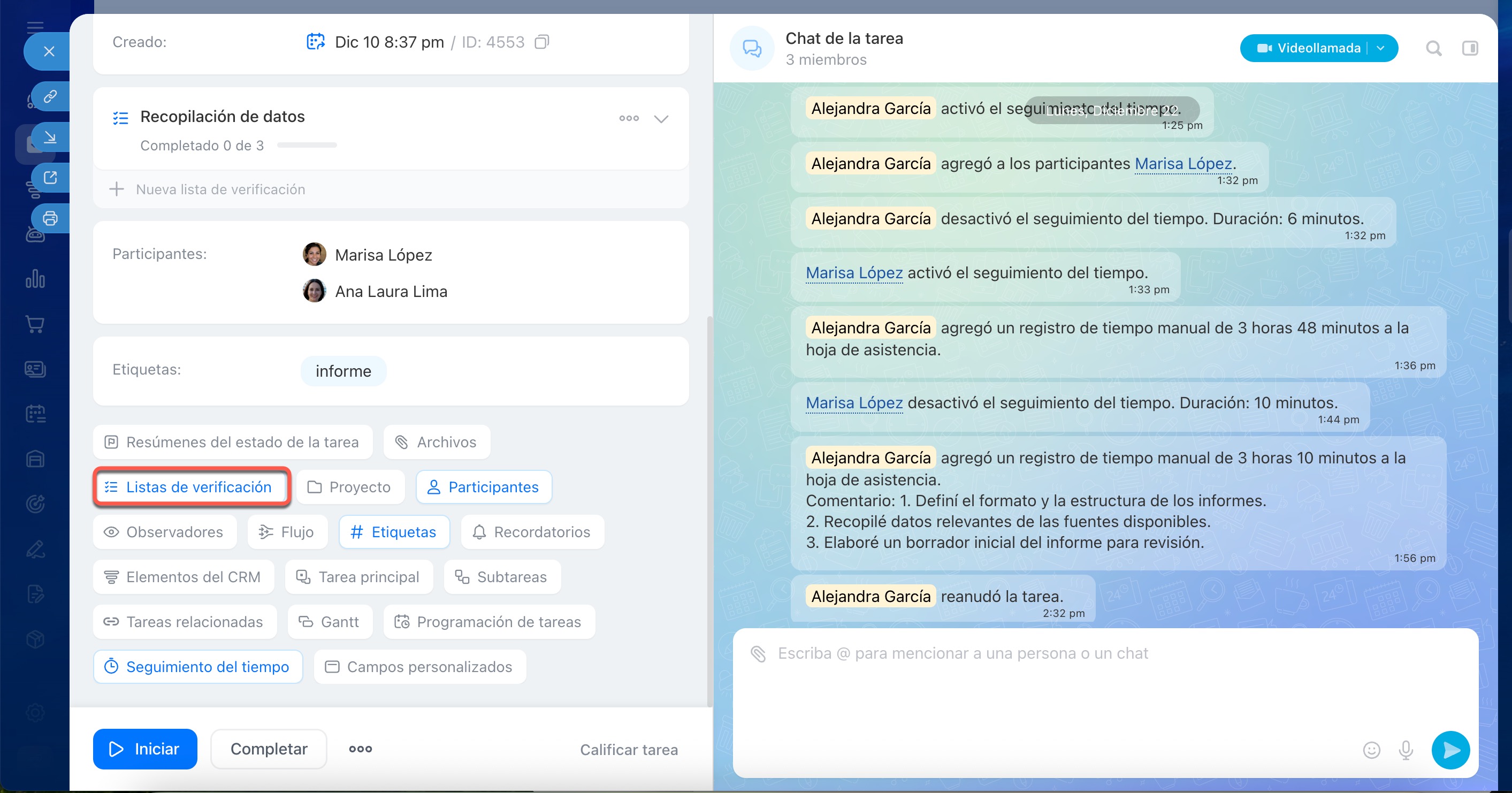 Listas de verificación