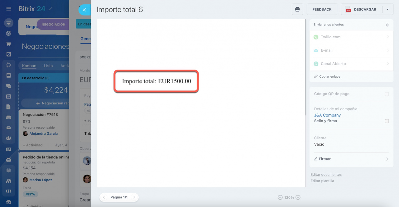 Importe total