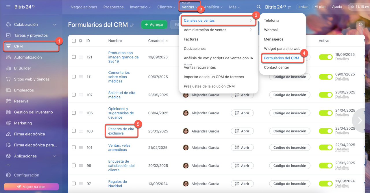 Formularios Formularios