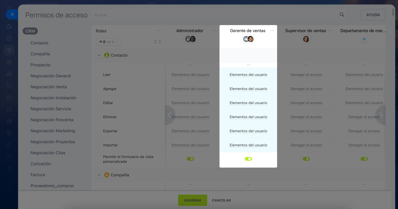 Permisos CRM Permisos CRM