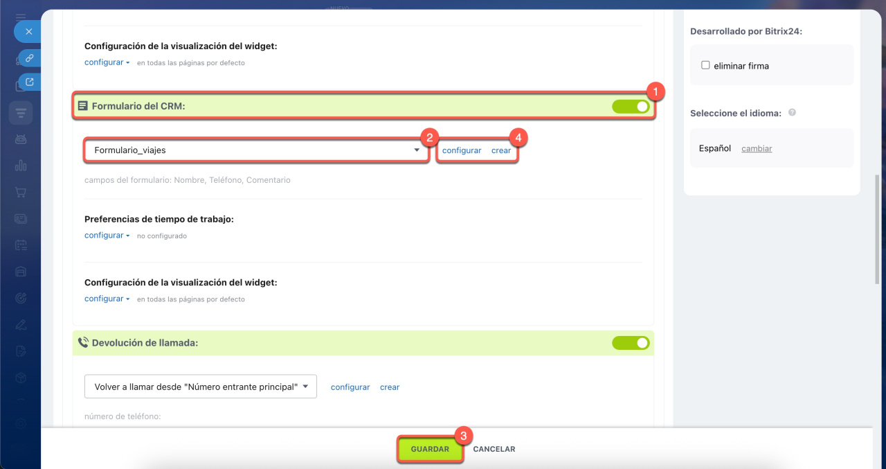 Configurar y crear Configurar y crear
