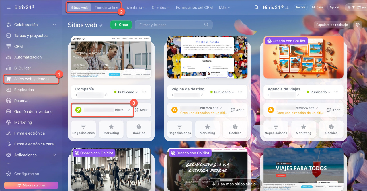 Sitios web Sitios web