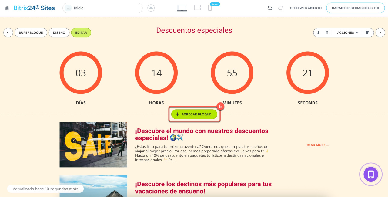 Agregar bloque Agregar bloque